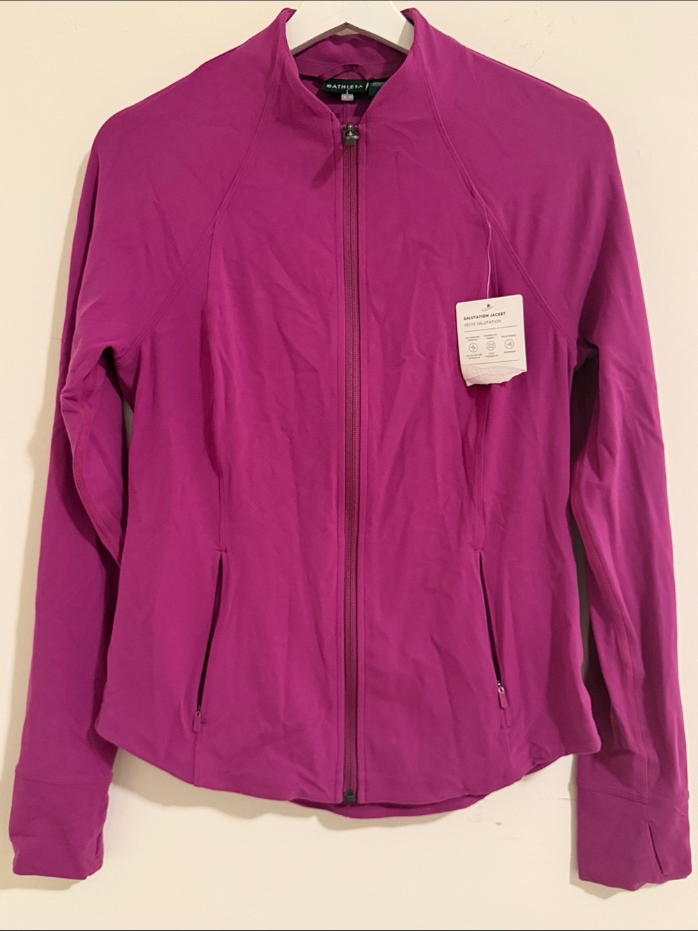 Athleta Magenta salutation Full-Zip Utility Jacket